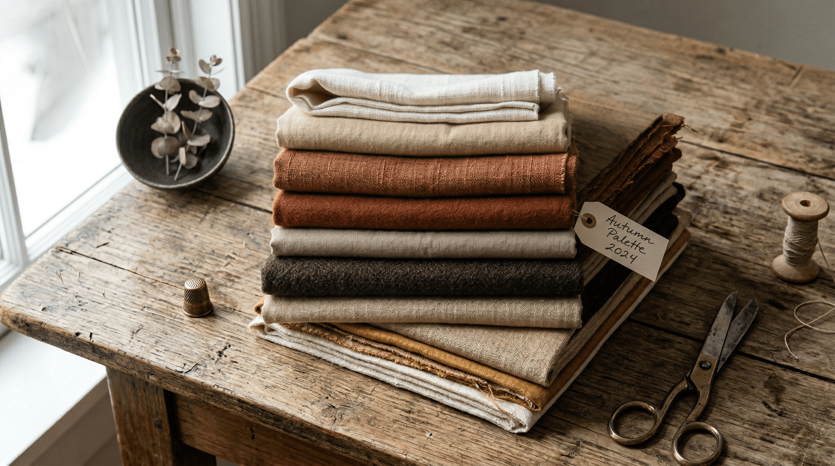 Stack of premium fabric swatches